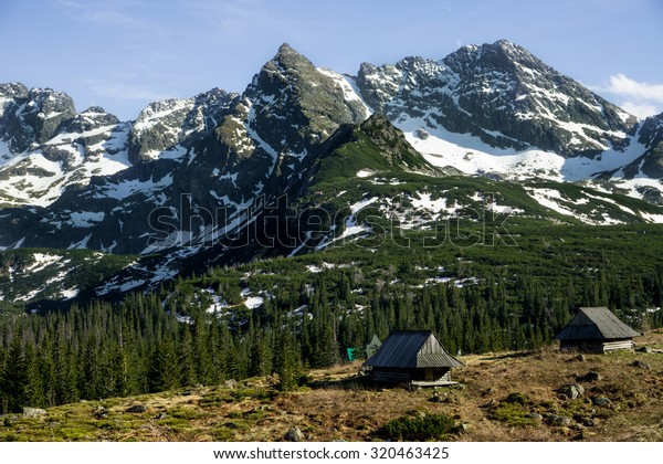 Tatra Mountains Springtime Mountain Cabins Stock Photo Edit Now