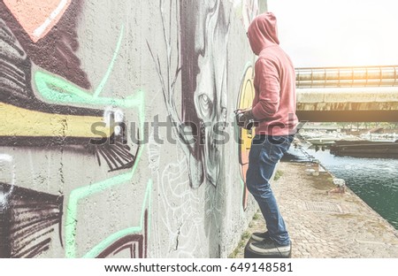 Similar – Image, Stock Photo graffiti Lifestyle Design