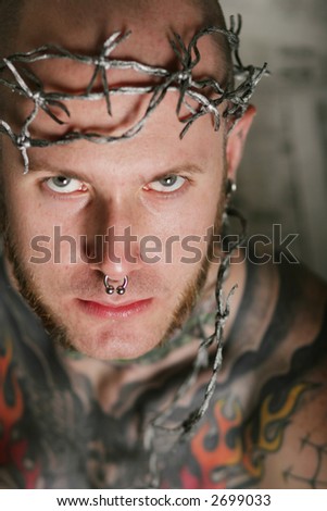 Tattoo man rage