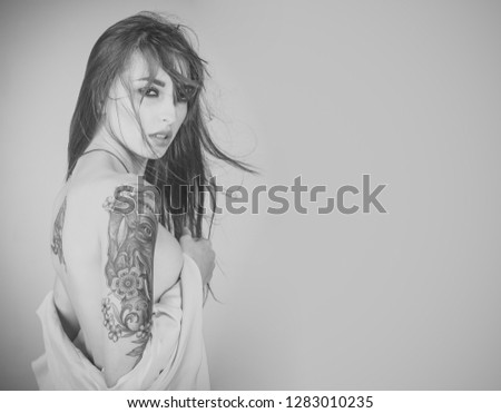 Similar – Image, Stock Photo woman in irreverent pose