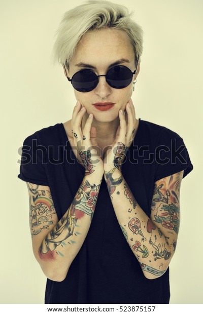 Tattoo Woman Style Glamour Alternative Lifestyle Stock Photo 523875157 ...