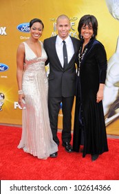 Tatyana Ali, Bryton McClure, Tonya Lee Williams  At The 41st NAACP Image Awards - Arrivals, Shrine Auditorium, Los Angeles, CA. 02-26-10