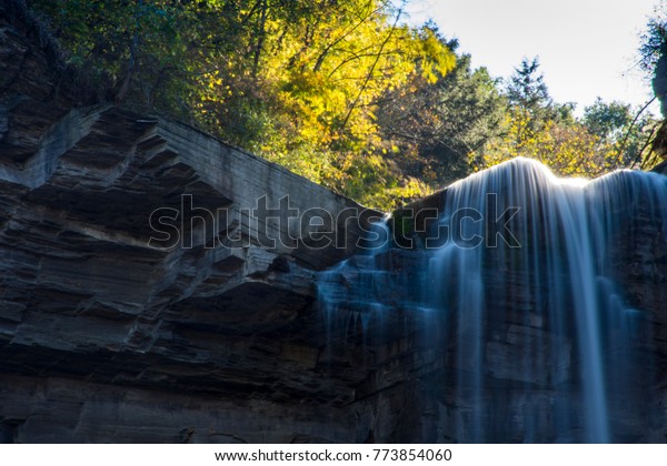 Taughannock Falls Waterfalls Finger Lake Upstate Stock Photo Edit