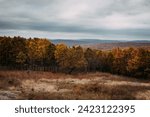 Taum Sauk Mountain State Park overlook during fall day