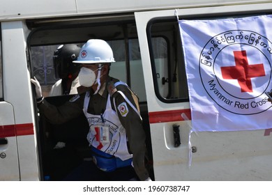 Taunggyi, Myanmar - 10 March 2021: Myanmar Security Forces Cracking Down On Anti-coup Protesters