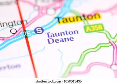 Taunton Deane. United Kingdom On A Map