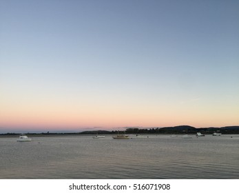 Tauranga Port Waterfront At Sunset 