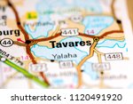 Tavares. Florida. USA on a map