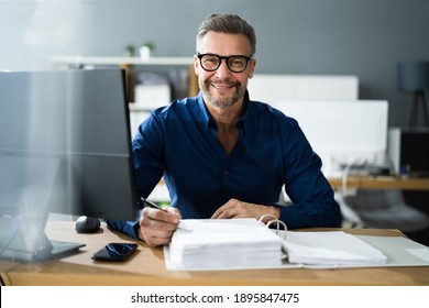 Tax Accountant Advisor Man Doing Sales Invoice Accounting - Shutterstock ID 1895847475