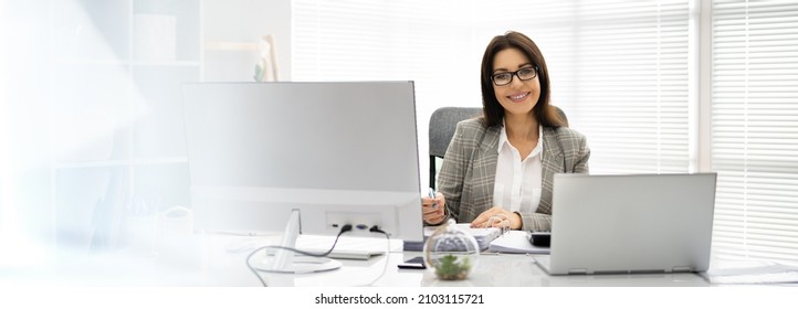 Tax Accountant Advisor Woman Doing Sales Invoice Accounting