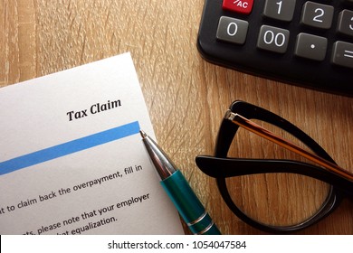 Tax Claim Document For Filling In The Office