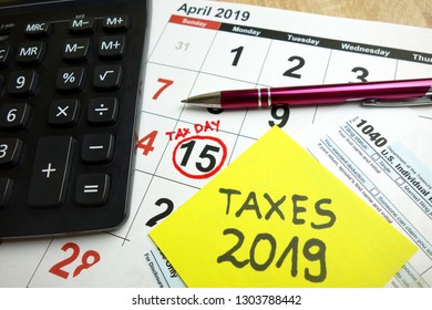 Tax Day 2019 Concept