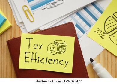 Tax Efficiency Is Shown On The Conceptual Business Photo