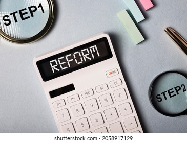 Tax And Financial Policy Reform Steps Concept.