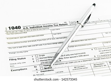 Tax Form 1040 For Tax Year 2012