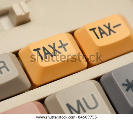 Tax increase button on calculator