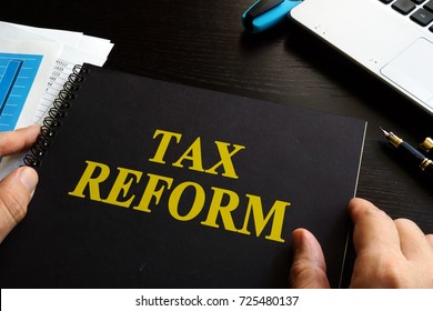 Tax reform on an office desk.