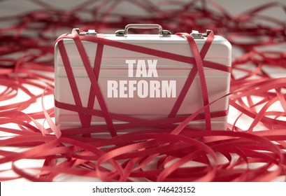 Tax reform red tape concept