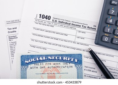 Tax Return Form Ssn Card Pen Stock Photo 453433879 | Shutterstock