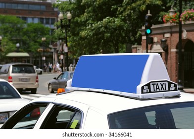 Taxi Billboard With Clipping Path