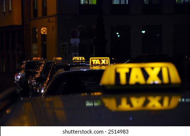 Taxi Rank At Night - Could Be Anywhere...