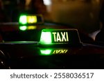 Taxi showing it is free for passengers