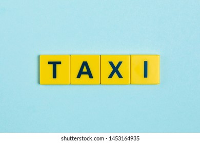 Taxi Word On Scrabble Tiles