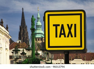 Taxicab Stand Symbol In The Prague Castle