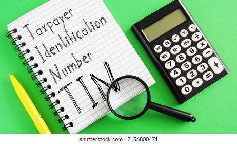 Taxpayer Identification Number is shown using a text - Shutterstock ID 2156800471