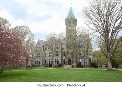 Taylor Hall Of Bryn Mawr College On A Cloudy Day In Early Spring, Bryn Mawr, Pennsylvania, USA