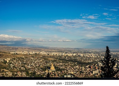 Tbilisi City Overview From The Mtatsminda Hill