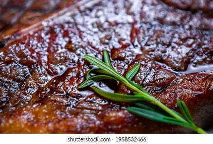 T-bone Steak Cooked On Grill In Meat Restaurant.Delicious Beefsteak Prepared For Dinner.Download Royalty Free Curated Images Collection With Gourmet Foods For Design Template