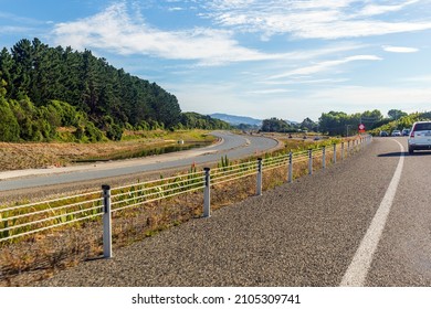 Te Horo, New Zealand - January 03, 2022: New Motorway Development Under Construction Next To State Highway 1 In New Zealand