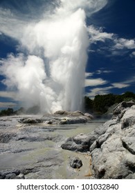 Te Puia Geyser In Rotorua, New Zealand