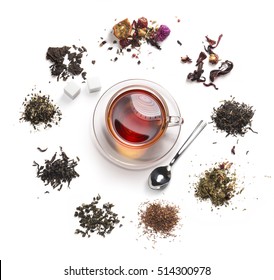 Tea Accessories On A White Background