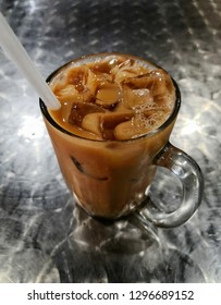 Tea Ais Is A Cold Milk Tea Beverage Which Can Be Commonly Found In Restaurants, Outdoor Stalls And Kopi Tiams Within The Southeast Asian Countries Of Malaysia