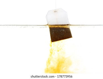 Tea Bag Dipped In Hot Water