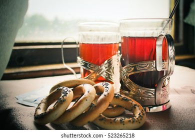 Tea With Bagels On The Train