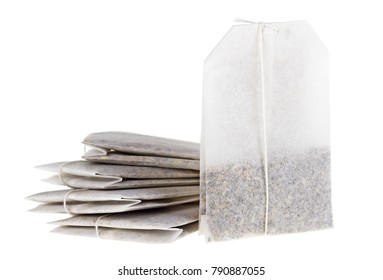 Tea Bags On A White Background