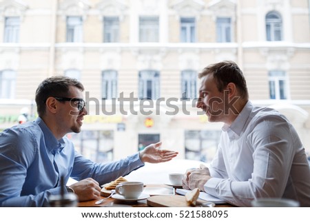 Tea break in cafe