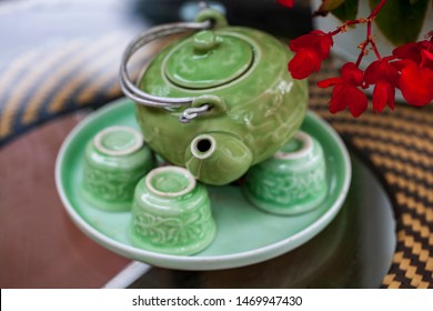 Tea Ceremony, A Set Of Teapot Cups For Making Chinese Tea