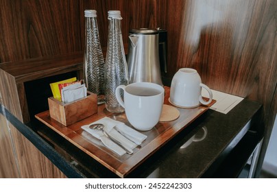 Tea and coffee set in the hotel room. - Powered by Shutterstock