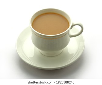 Tea Cup And Saucer On White Background 
