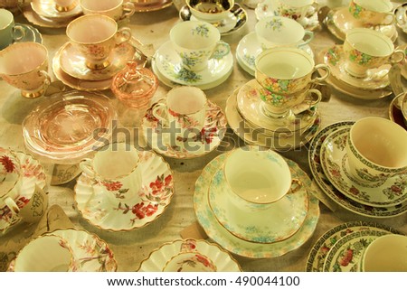 Similar – Crockery at the flea market