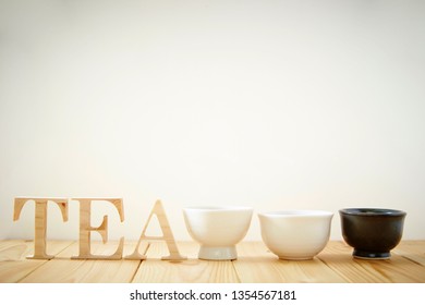 Tea cups background
