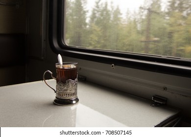 Tea Drinking In A Train