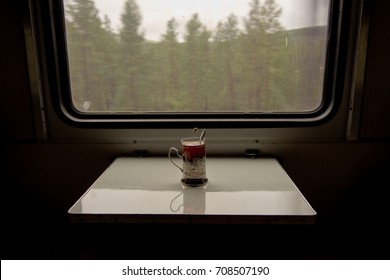 Tea Glass Holder At The Train Table