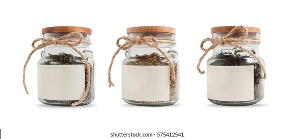 Download Tea Glass Jars Isolated On White Stock Photo Edit Now 575412541