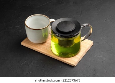 Tea, Hot Fruit Teas On A Black Background