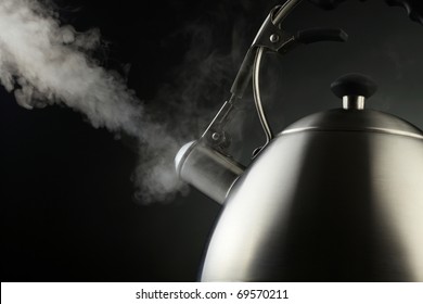 Tea Kettle With Boiling Water